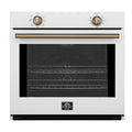Forno Vomero 30-Inch Wall Oven, White, 5 cu.ft Capacity, 3550 Watts Convection, Mechanical Controls, Manuel Steam Clean
