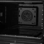 Forno Asti 30-Inch Double Electric Wall Oven with Upper French Doors in Black & Antique Brass, 7.36 cu. ft. Dual True Convection, 7,200W, Air Fry, Sous Vide, Self-Clean