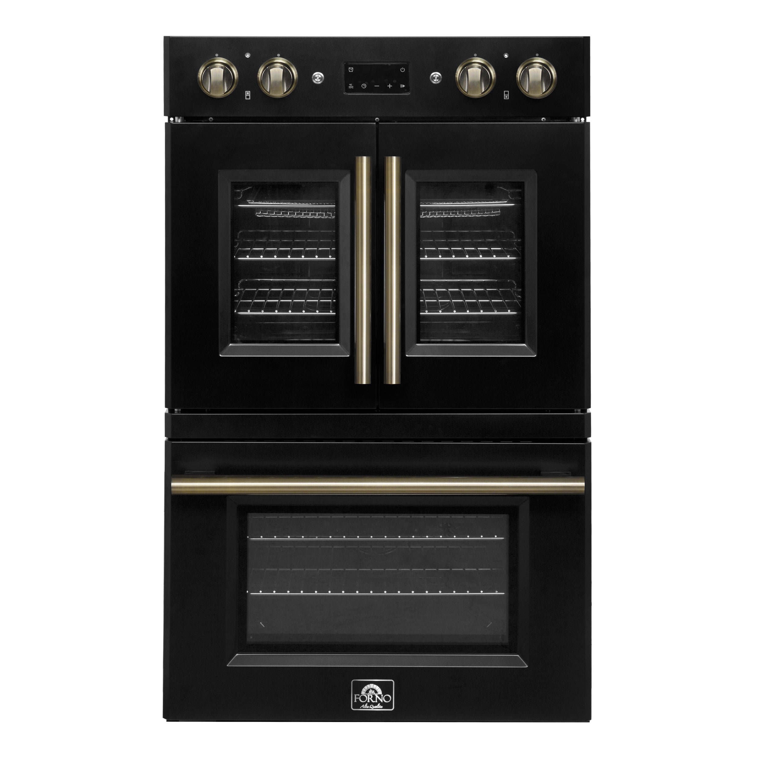 Forno Asti 30-Inch Double Electric Wall Oven with Upper French Doors i ...