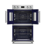Forno Gallico 30-Inch Electric French Door Double Oven, Stainless Steel, Convection Cooking, Touch Control Panel, Self-Cleaning Function