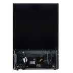 Forno Bacchino 24 Inch Wine Cooler, Black with Antique Brass Handles, with LED Lighting, Triple Glass Door, 51 Bottle Capacity, Built-In or Freestanding