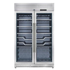 FORNO Abruzzo 48-Inch Dual Zone Wine Cellar, 102 Bottles, 24 cu. ft., Clear Acrylic Holders & Stainless Trim Shelves