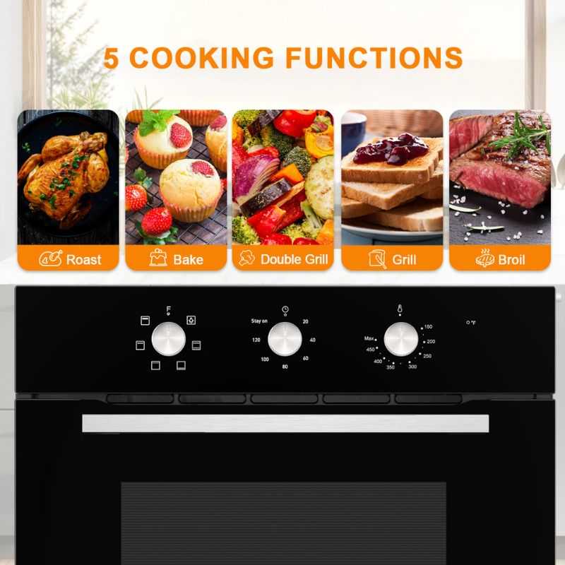 24'' 5 Modes Built-in Electric Wall Oven - Black