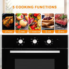 24'' 5 Modes Built-in Electric Wall Oven - Black