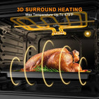 24'' 5 Modes Built-in Electric Wall Oven - Black