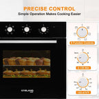24'' 5 Modes Built-in Electric Wall Oven - Black