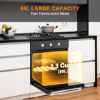 24'' 5 Modes Built-in Electric Wall Oven - Black