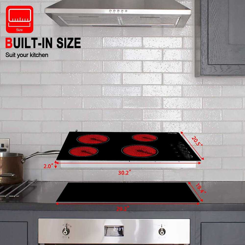 30'' Knob Control 4 Burner Electric Cooktop