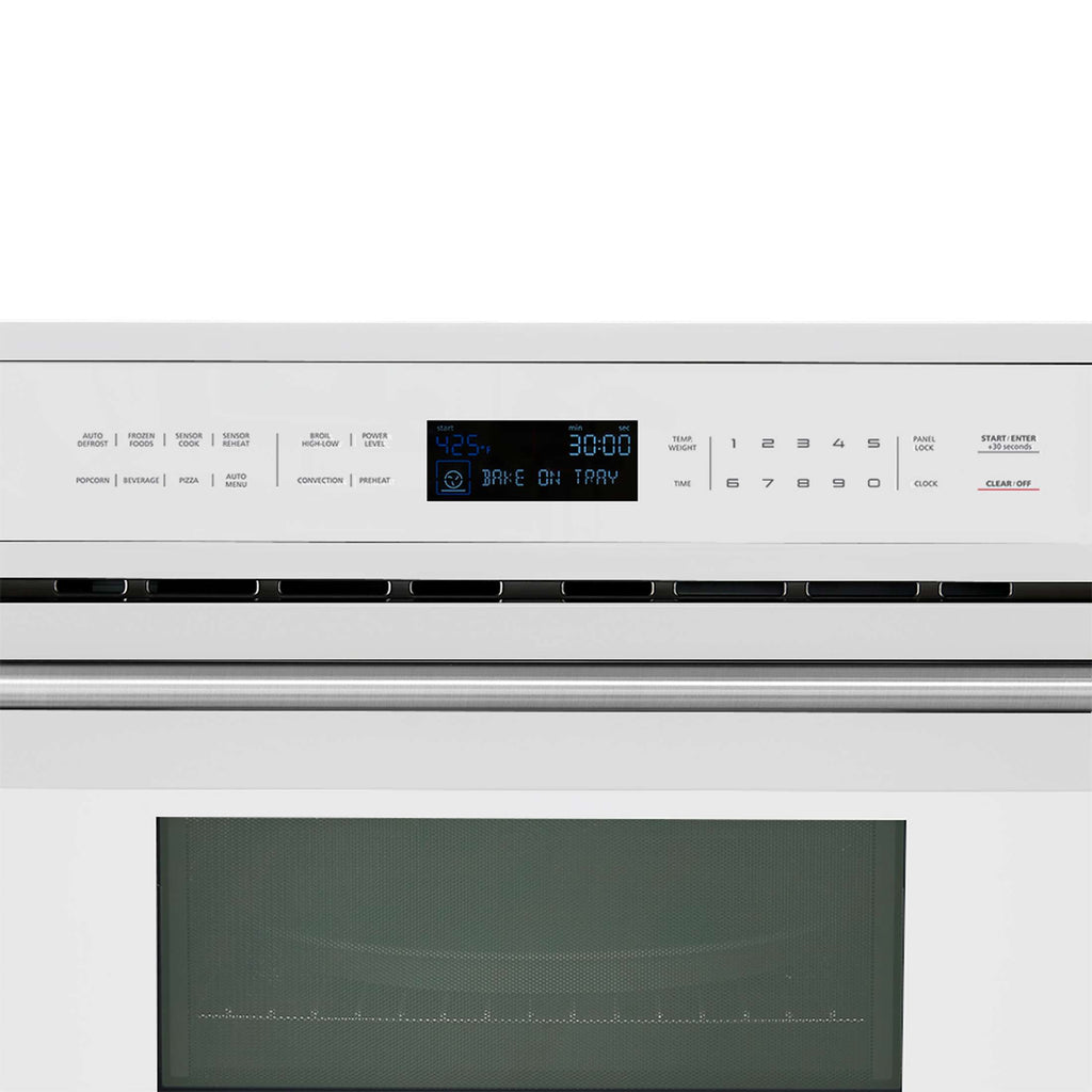 Oliena Espresso White 30 Inch 1750 Watt Compact Oven & 1000 Watt Microwave, 1.6 cu. ft.