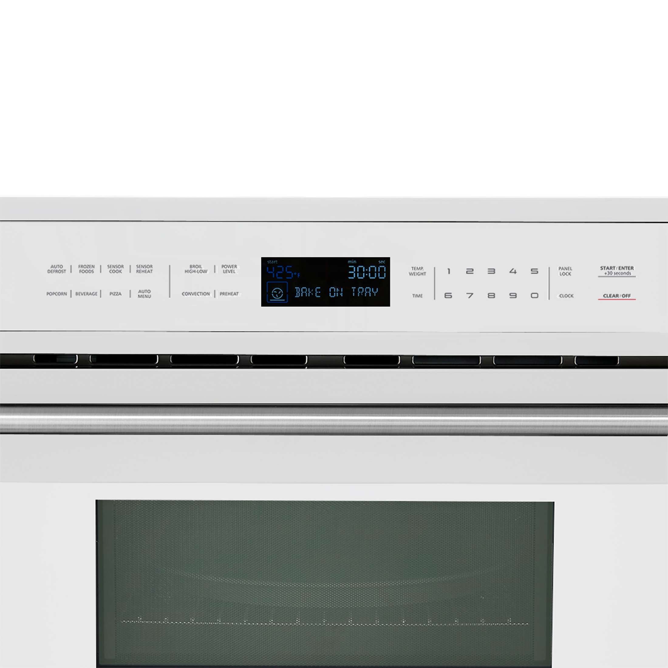 Oliena Espresso White 30 Inch 1750 Watt Compact Oven & 1000 Watt Microwave, 1.6 cu. ft.