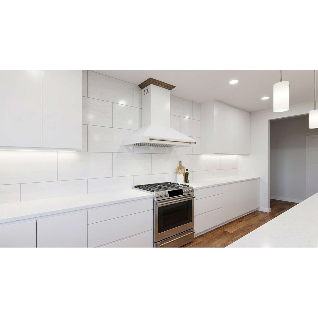 Forno Aria 48 Inch Wall-Mounted Range Hood in White