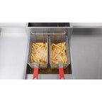 Forno Commerciale Natural Gas Deep Fryer, 3 Burners 90,000 BTU, 40 lbs, Millivolt Control