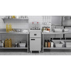 Forno Commerciale Natural Gas Deep Fryer, 3 Burners 90,000 BTU, 40 lbs, Millivolt Control