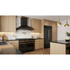 Forno Aria 48 Inch Wall-Mounted Range Hood in Black
