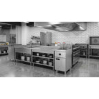 Forno Commerciale Natural Gas Deep Fryer, 3 Burners 90,000 BTU, 40 lbs, Millivolt Control