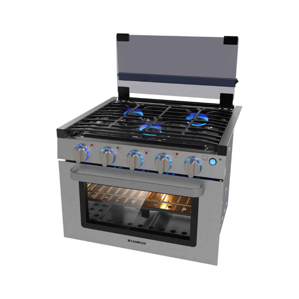 Camplux RV Stove Propane Gas Range Oven w/ 3 Burners Cooktop