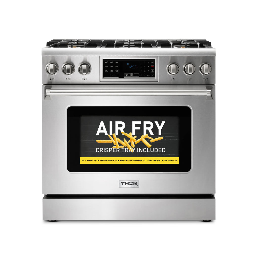 THOR Kitchen 36-Inch Tilt Panel Gas Range – Professional – TRG3601