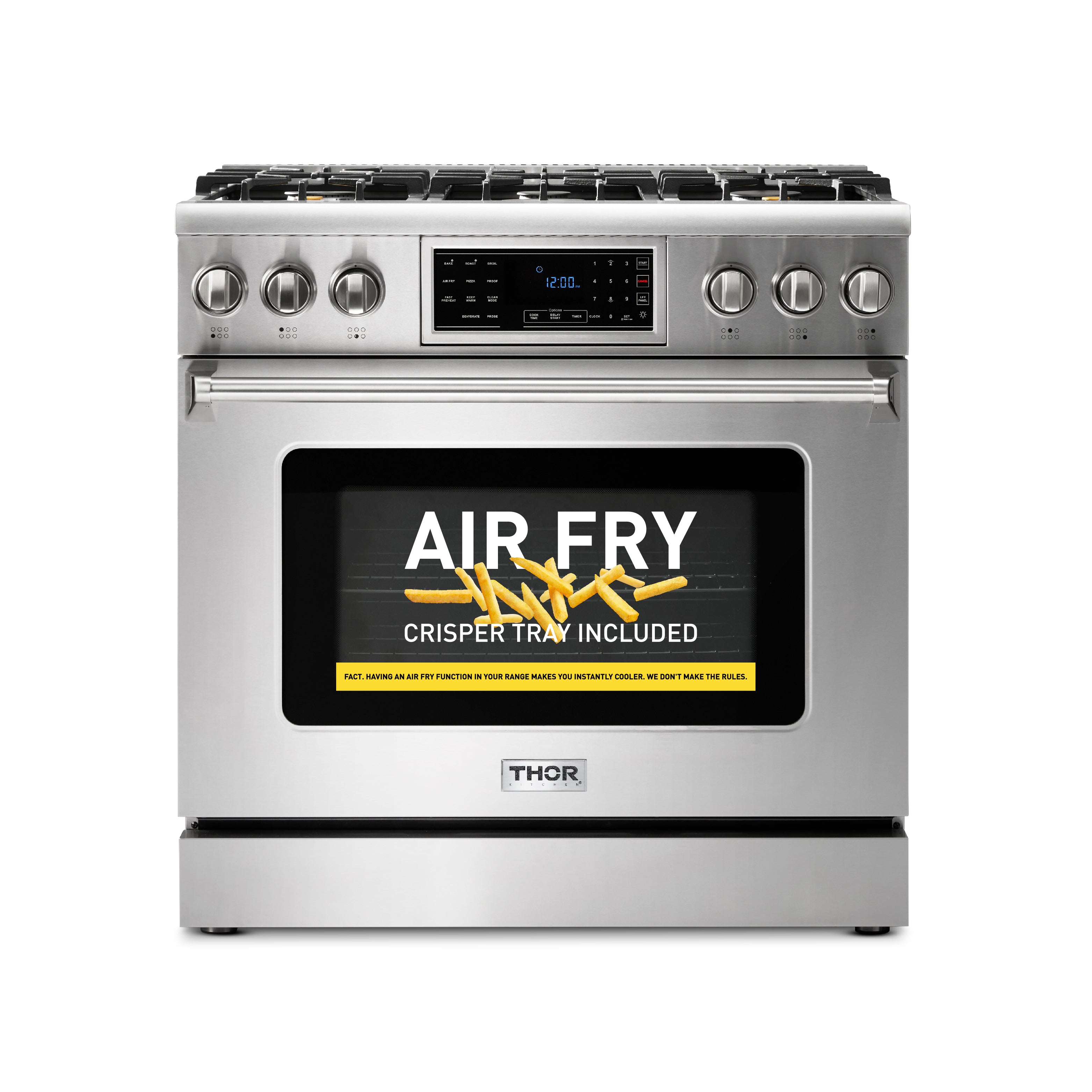 THOR Kitchen 36-Inch Tilt Panel Gas Range – Professional – TRG3601